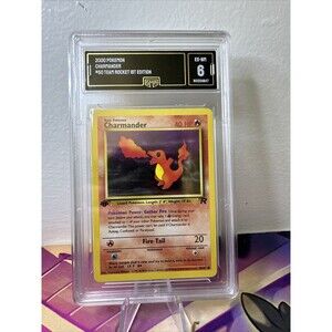 2000 Pokémon TCG Charmander 50/82 Team Rocket 1st Edition GMA 6